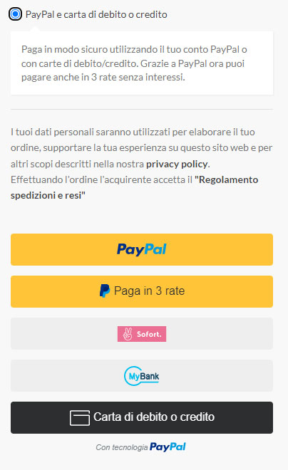 box paypal paga in 3 rate